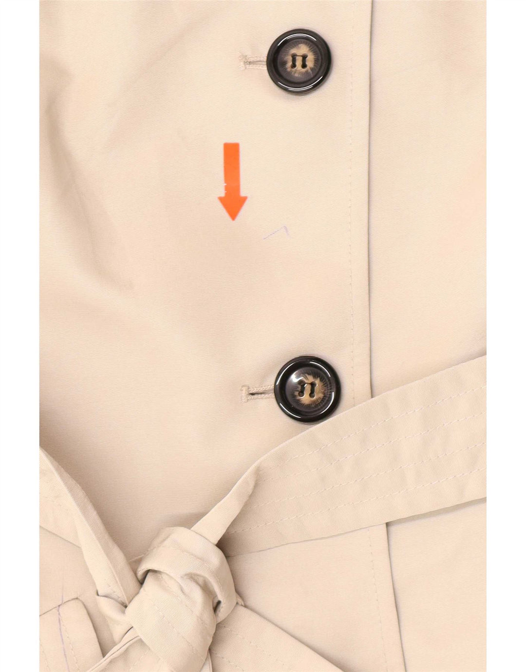 Marks & Spencer Womens Trench Coat UK 12 Medium Beige Polyester Classic