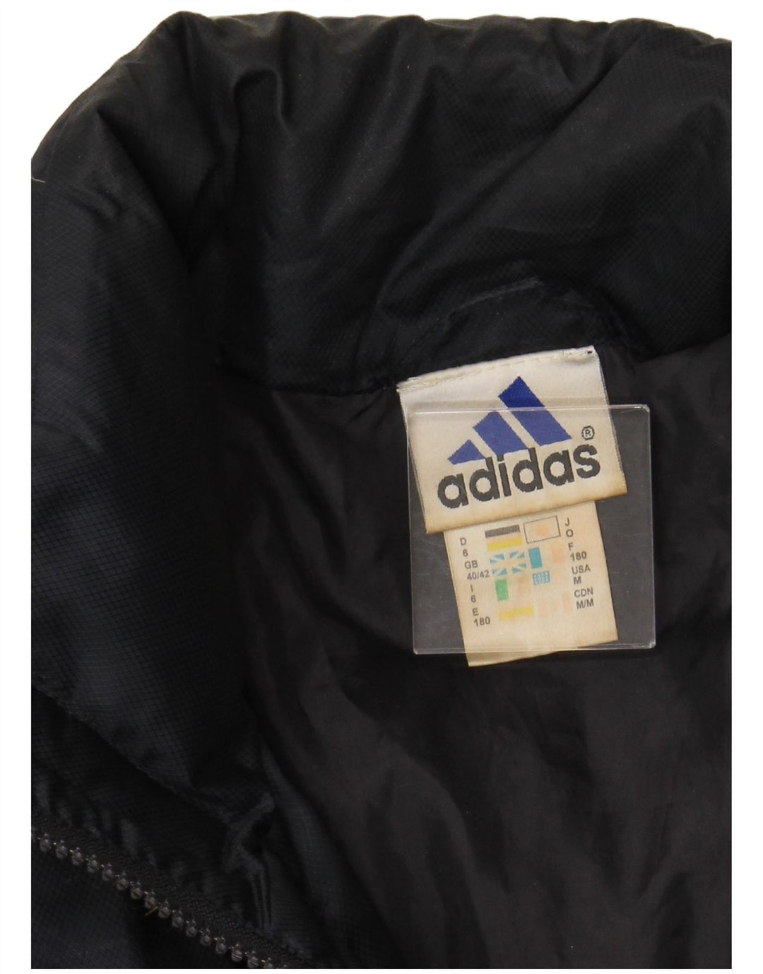 ADIDAS Mens Padded Jacket UK 40/42 Medium Navy Blue Polyester