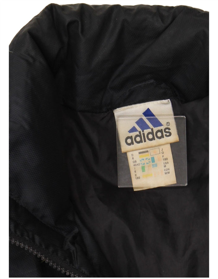 ADIDAS Mens Padded Jacket UK 40/42 Medium Navy Blue Polyester