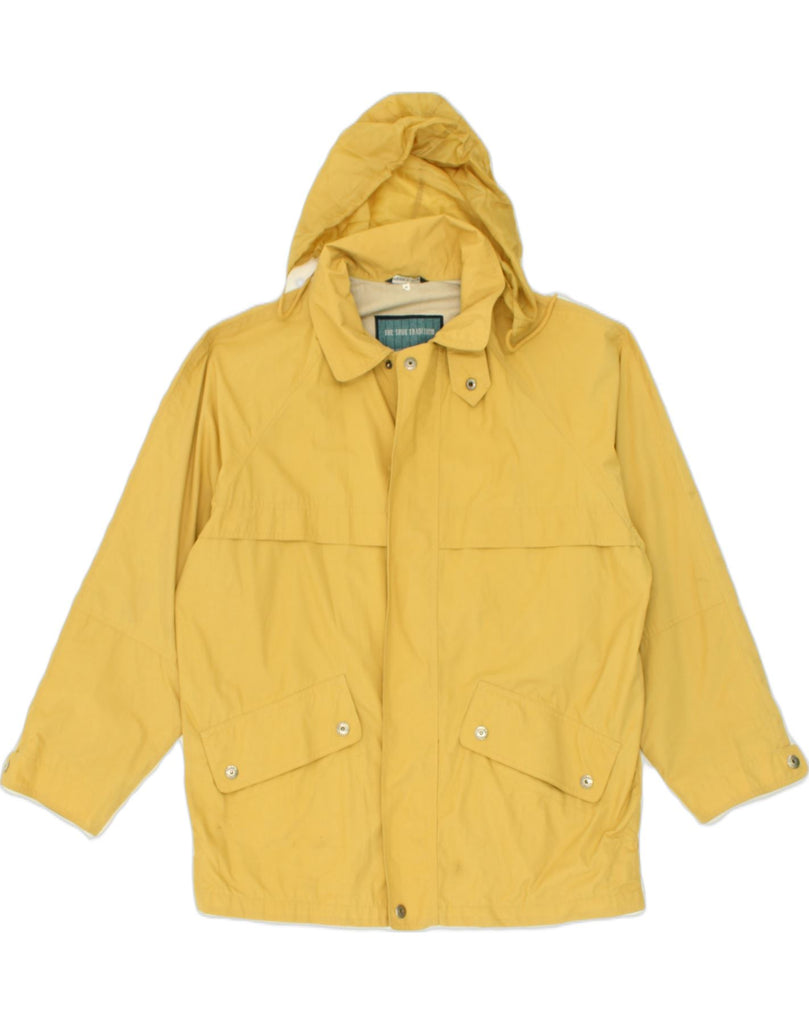 FACIBA Mens Hooded Windbreaker Jacket IT 48 Medium  Yellow Polyester | Vintage Faciba | Thrift | Second-Hand Faciba | Used Clothing | Messina Hembry 