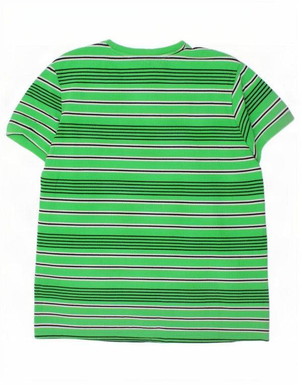 Ellesse Girls T-Shirt Top 11-12 Years Green Striped Cotton