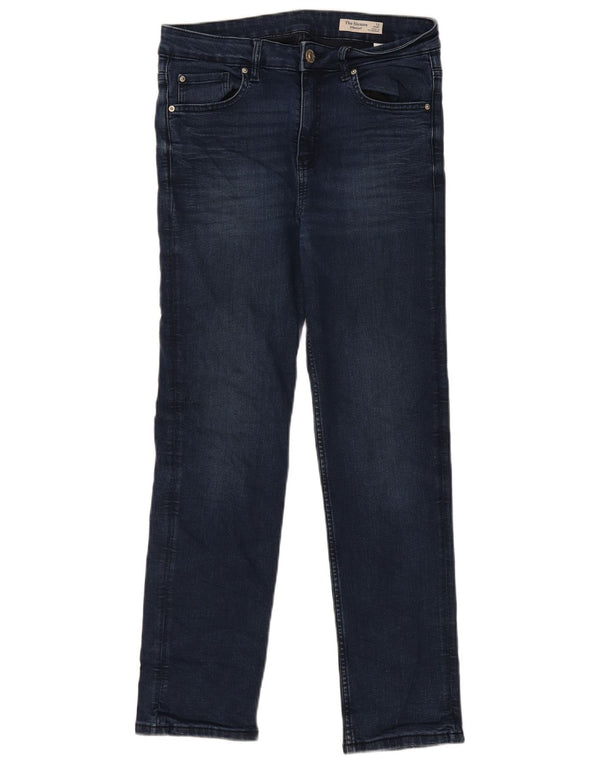 Marks & Spencer Womens Straight Jeans UK 12 Medium W30 L28 Navy Blue
