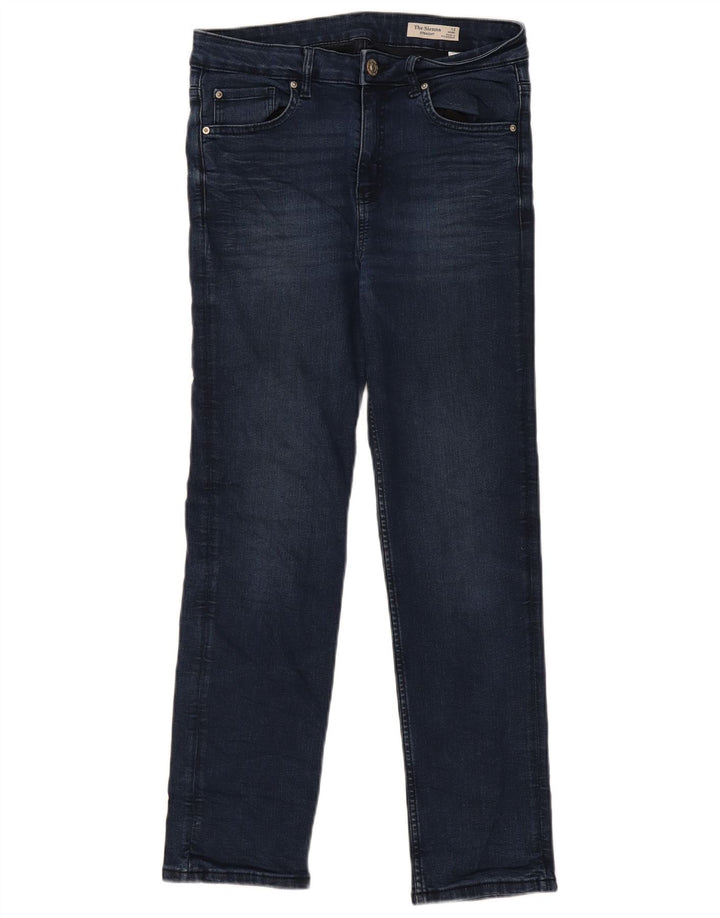Marks & Spencer Womens Straight Jeans UK 12 Medium W30 L28 Navy Blue