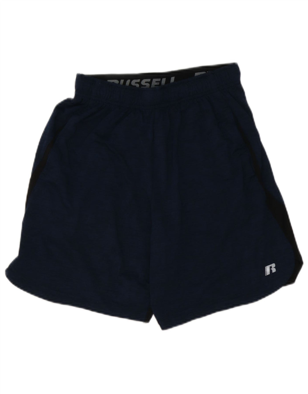 RUSSELL ATHLETIC Mens Dri-Power Sport Shorts Small Navy Blue Colourblock