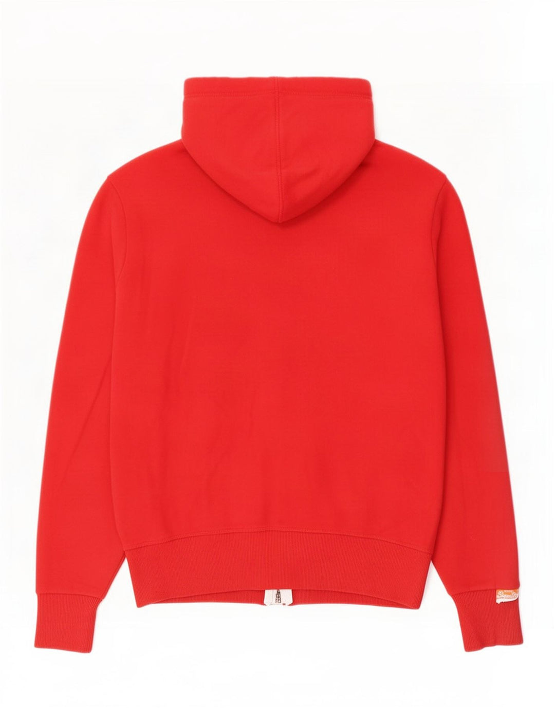 Superdry Mens Zip Hoodie Sweater Medium Red Cotton
