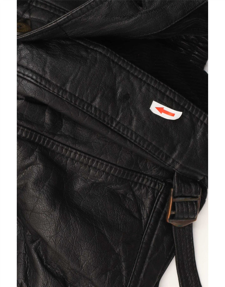 Vintage Mens Leather Jacket UK 42 XL Black