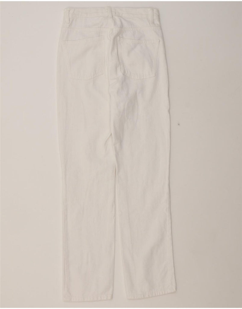 ZARA Womens High Rise Straight Jeans EU 36 XS W26 L31 White Vintage Zara and Second-Hand Zara from Messina Hembry 