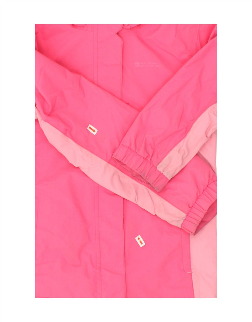 MOUNTAIN WAREHOUSE Girls Hooded Rain Jacket 9-10 Years Pink Colourblock | Vintage Mountain Warehouse | Thrift | Second-Hand Mountain Warehouse | Used Clothing | Messina Hembry 