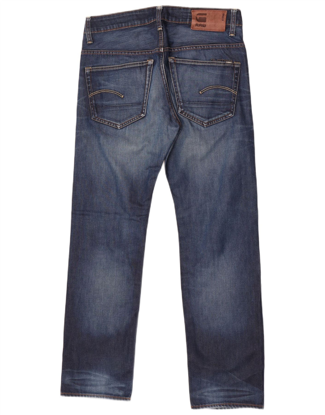 G-Star Mens 3301 Straight Jeans W32 L30 Blue Cotton