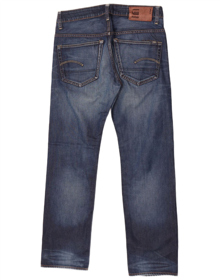 G-Star Mens 3301 Straight Jeans W32 L30 Blue Cotton