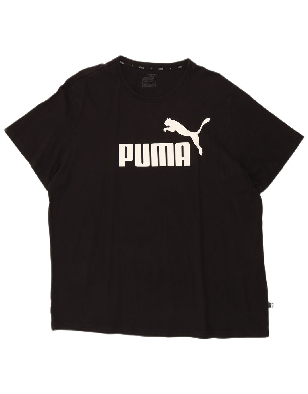 Puma Mens Graphic T-Shirt Top 2XL Black
