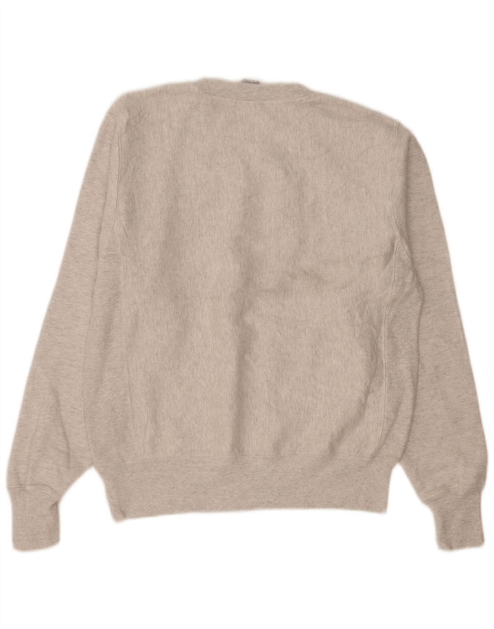 Champion Mens Graphic Sweatshirt Jumper Small Grey Cotton
