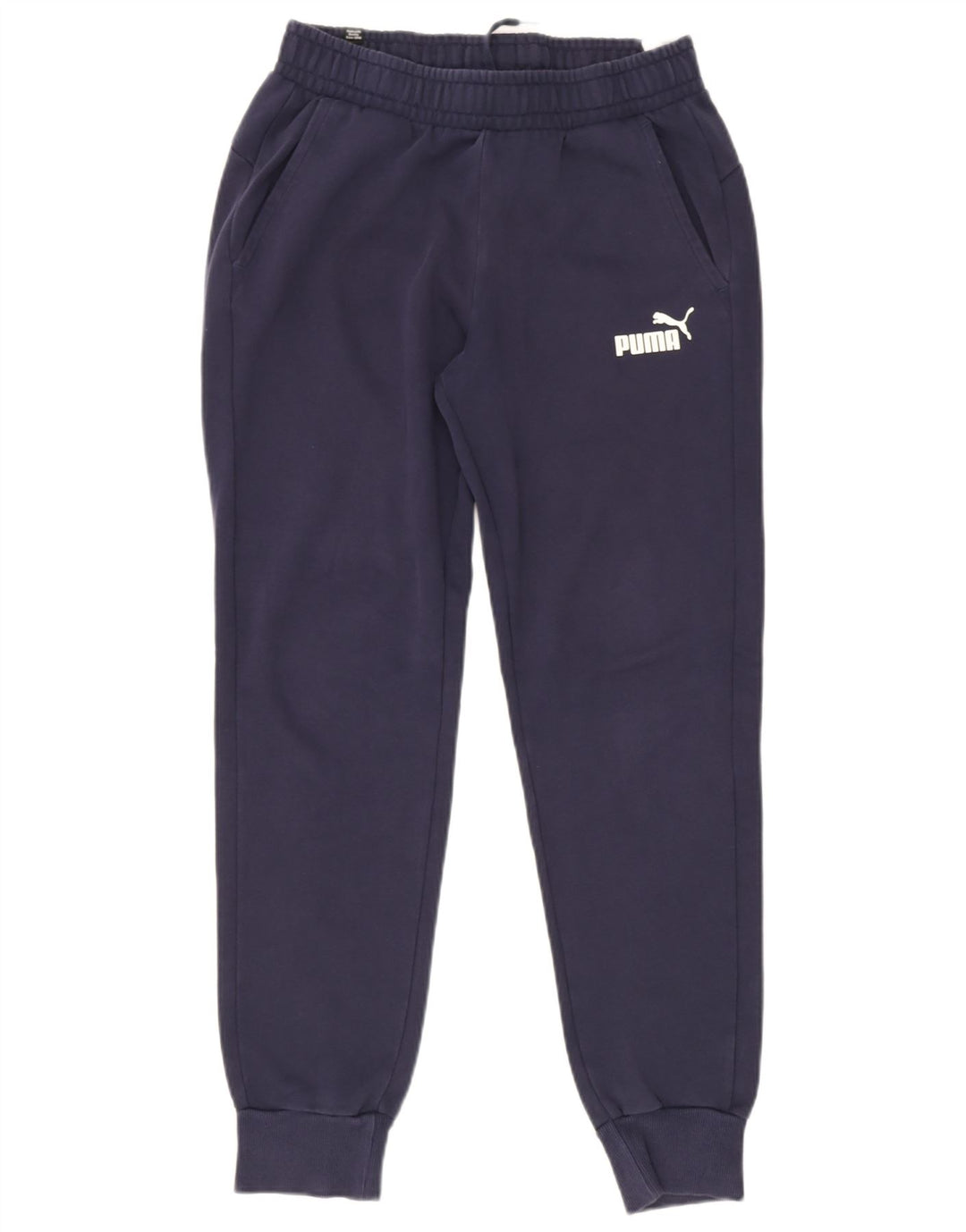 Puma Mens Tracksuit Trousers Joggers Medium  Navy Blue Cotton