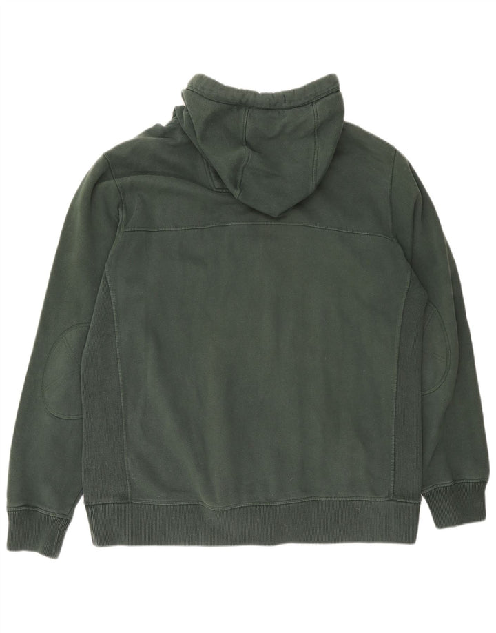 FAT FACE Mens Zip Hoodie Sweater 2XL Green Cotton