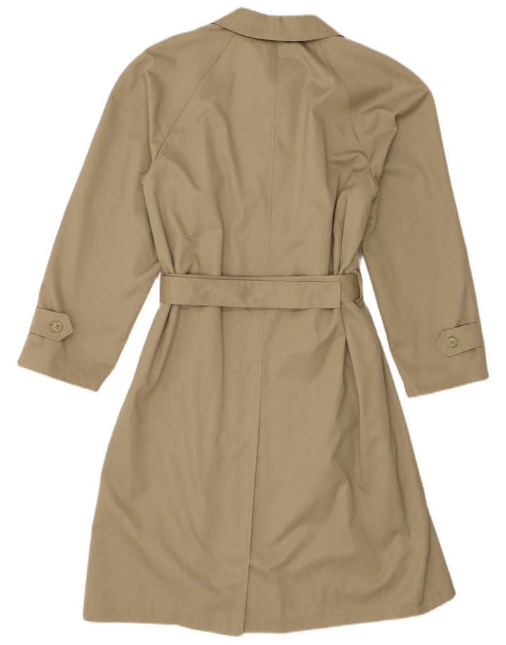 Vintage Mens Trench Coat IT 46 Small Beige Polyester