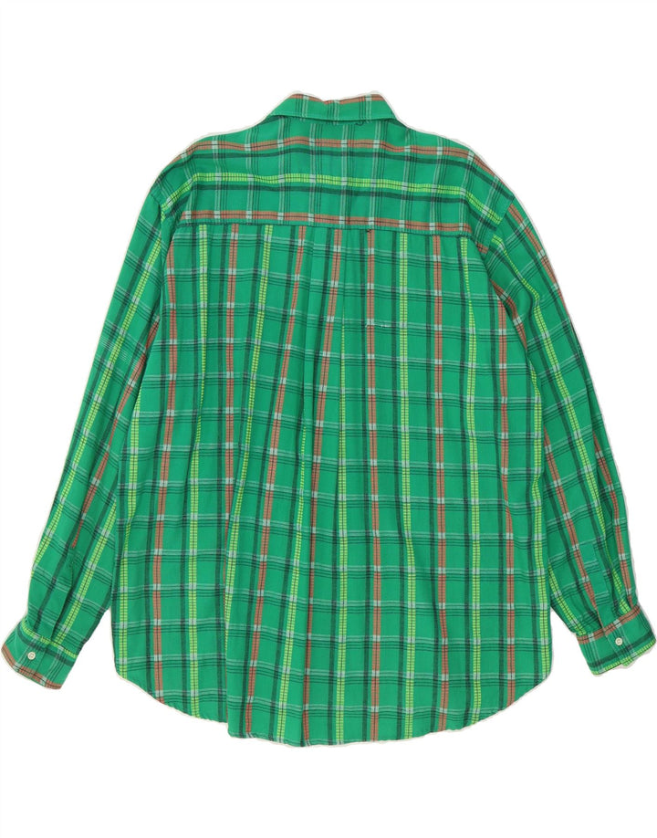 SOS Mens Shirt Large Green Check Vintage Sos and Second-Hand Sos from Messina Hembry 