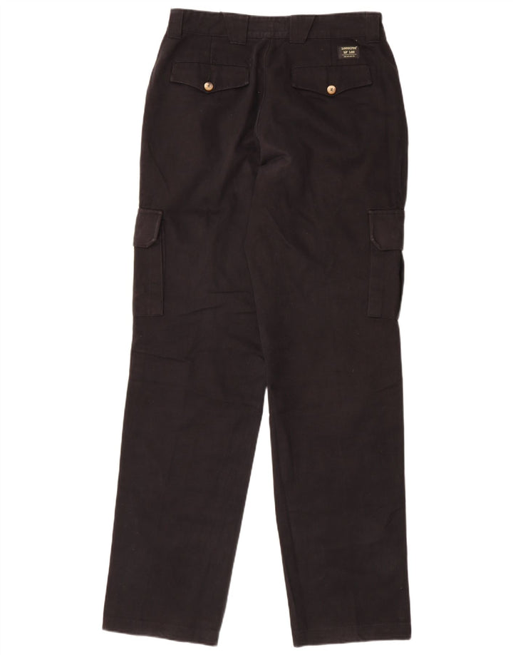 Lee Mens Straight Cargo Trousers W32 L34 Black Cotton