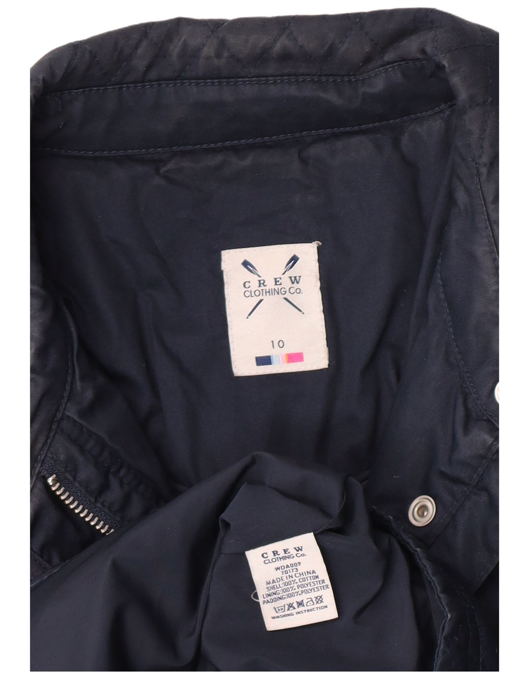 Crew Clothing Womens Regular Fit Quilted Jacket UK 10 Small Navy Blue