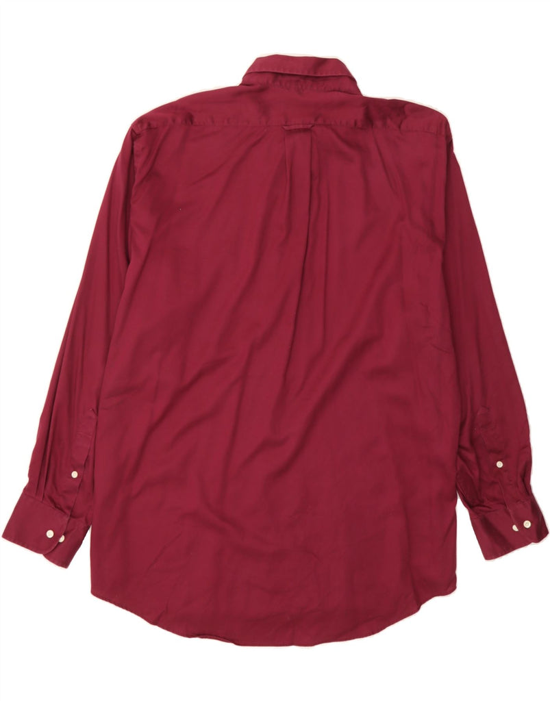 IZOD Mens Shirt Size 17 1/2 XL Burgundy Cotton Vintage Izod and Second-Hand Izod from Messina Hembry 