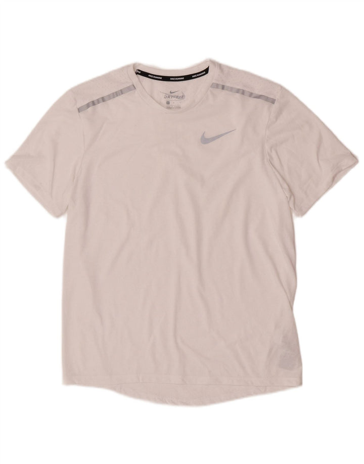 Nike Mens Dri Fit Graphic T-Shirt Top Medium White Polyester
