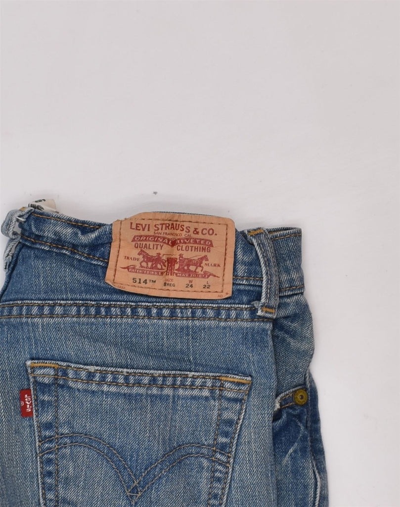 LEVI'S Boys 514 Straight Jeans 7-8 Years W24 L22 Blue Cotton | Vintage Levi's | Thrift | Second-Hand Levi's | Used Clothing | Messina Hembry 