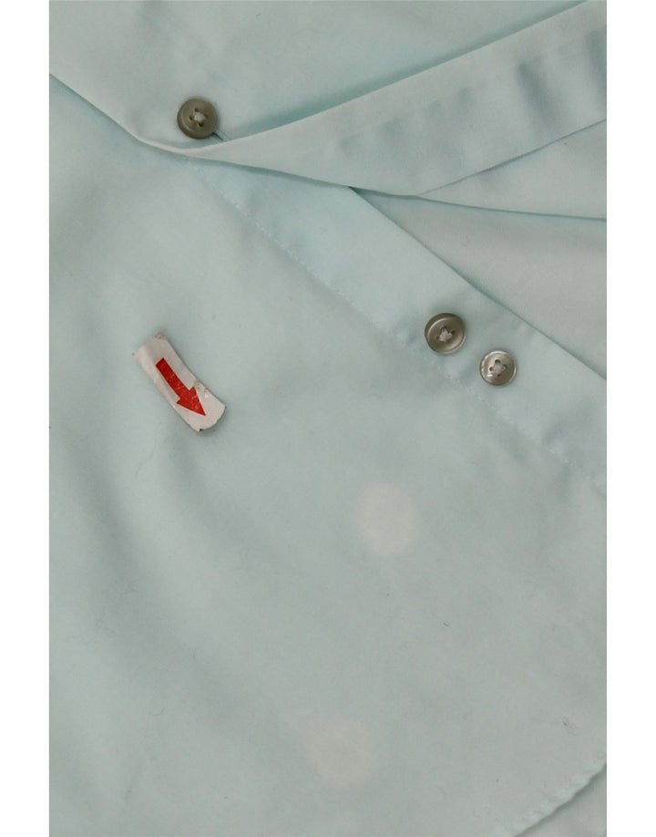 Calvin Klein Mens Slim Fit Shirt Size 16 Large Blue Cotton