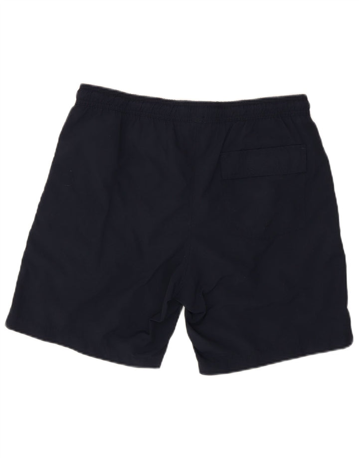 CHAMPION Mens Graphic Swimming Shorts Medium  Navy Blue Polyester
