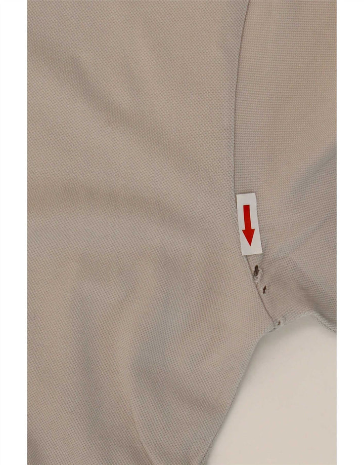 Fred Perry Mens Polo Shirt Small Grey Striped Cotton