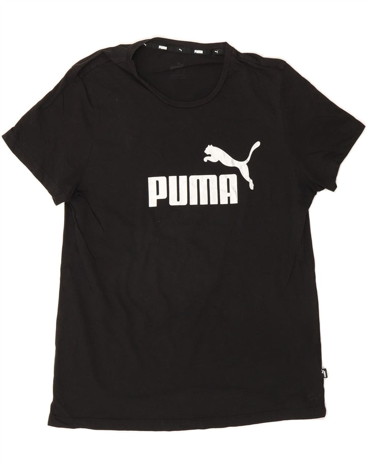 PUMA Mens Graphic T-Shirt Top Large Black Vintage Puma and Second-Hand Puma from Messina Hembry 