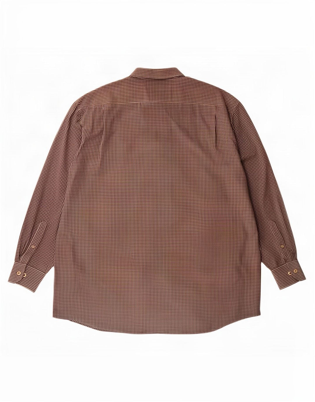Izod Mens Shirt 3XL Brown Gingham Cotton