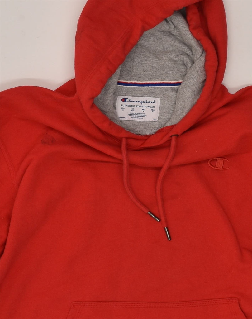 CHAMPION Mens Hoodie Jumper Medium Red Cotton | Vintage Champion | Thrift | Second-Hand Champion | Used Clothing | Messina Hembry 