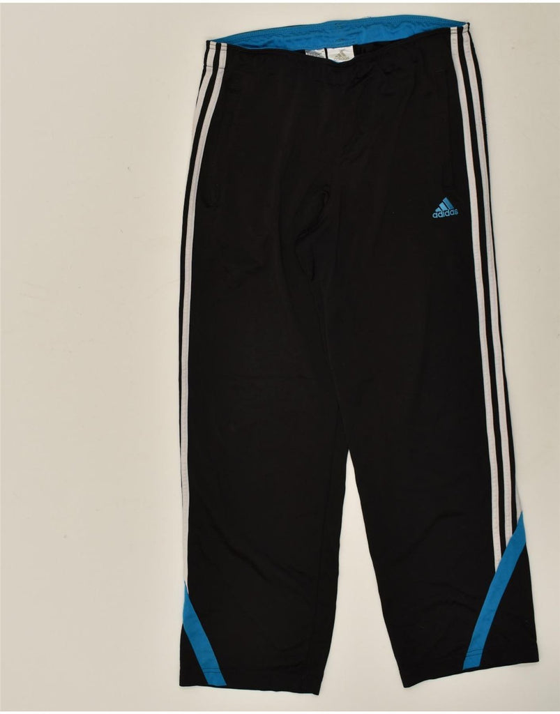 ADIDAS Mens Graphic Tracksuit Trousers Small Black Polyester | Vintage Adidas | Thrift | Second-Hand Adidas | Used Clothing | Messina Hembry 