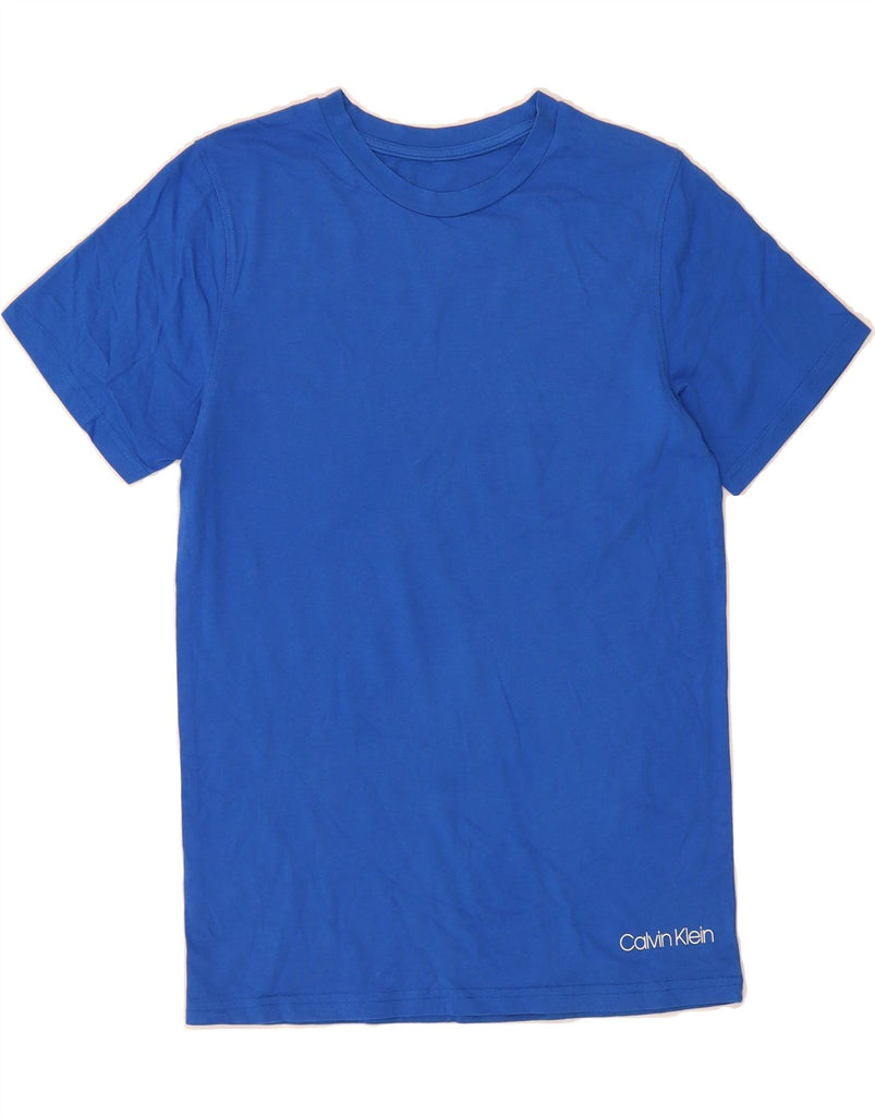 CALVIN KLEIN Boys T-Shirt Top 14-15 Years XL Blue Cotton Vintage Calvin Klein and Second-Hand Calvin Klein from Messina Hembry 