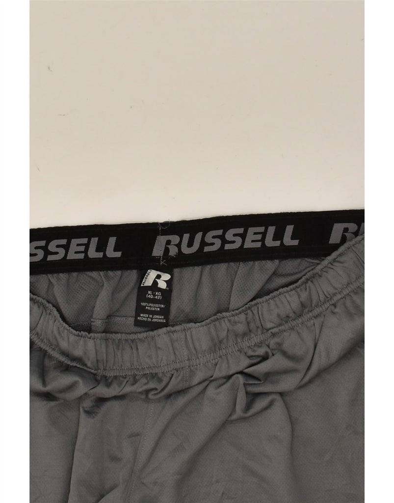 RUSSEL Mens Sport Shorts XL Grey Polyester | Vintage RUSSEL | Thrift | Second-Hand RUSSEL | Used Clothing | Messina Hembry 