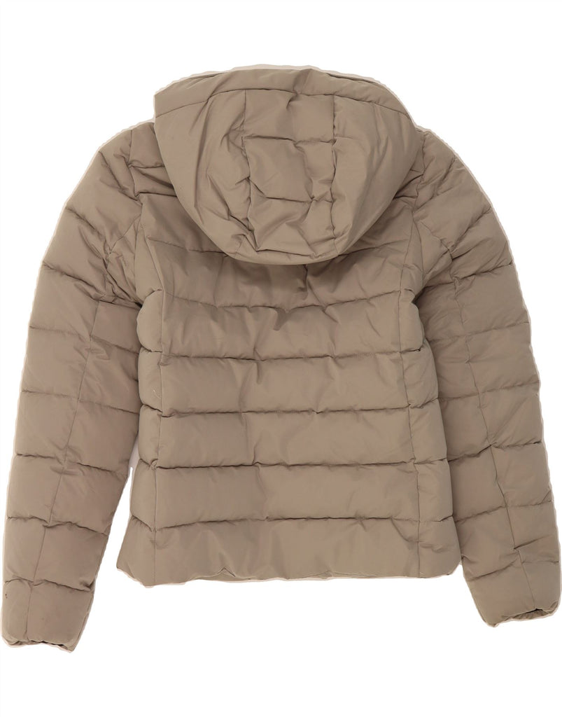 SUPERDRY Womens Hooded Padded Jacket UK 8 Small Grey Polyester Vintage Superdry and Second-Hand Superdry from Messina Hembry 