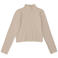 Zara Womens Crop Top Long Sleeve UK 12 Medium White