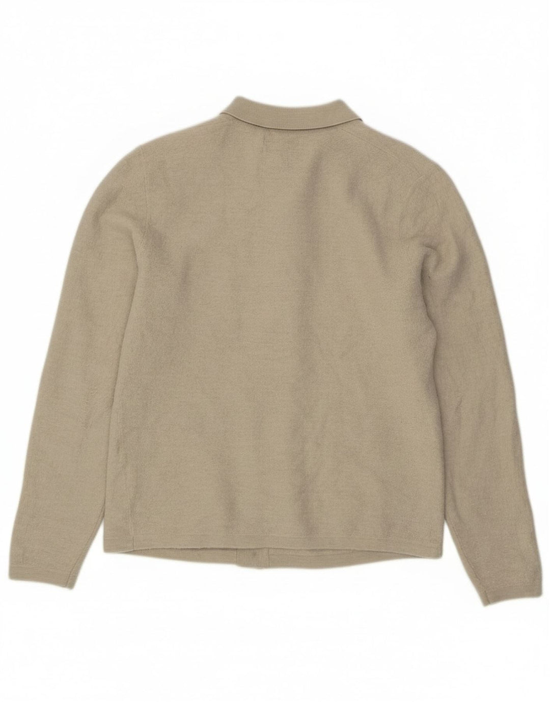 Marks & Spencer Mens Autograph Cardigan Sweater Medium Beige Merino Wool