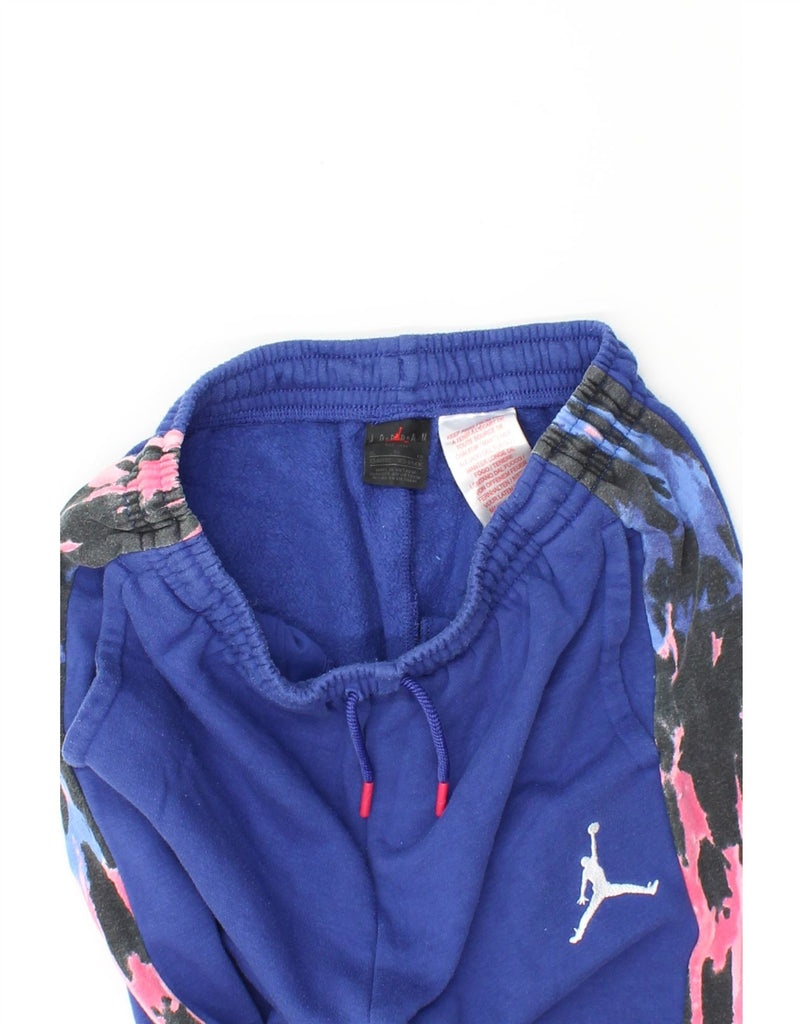 JORDAN Boys Tracksuit Trousers Joggers 13-14 Years XL Blue Colourblock Vintage Jordan and Second-Hand Jordan from Messina Hembry 