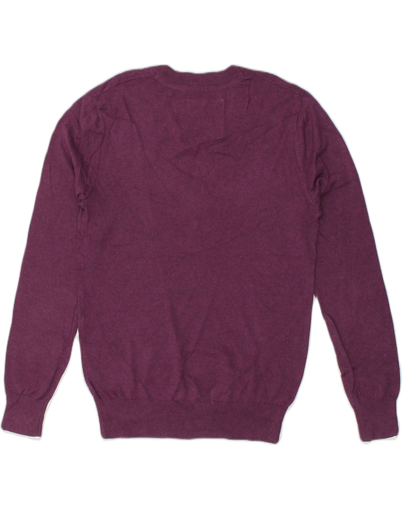 JACK WILLS Mens V-Neck Jumper Sweater XS Purple Cotton | Vintage Jack Wills | Thrift | Second-Hand Jack Wills | Used Clothing | Messina Hembry 