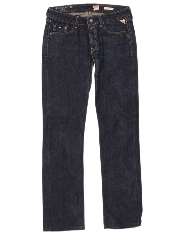 Replay Womens Loko Straight Jeans W28 L30 Navy Blue