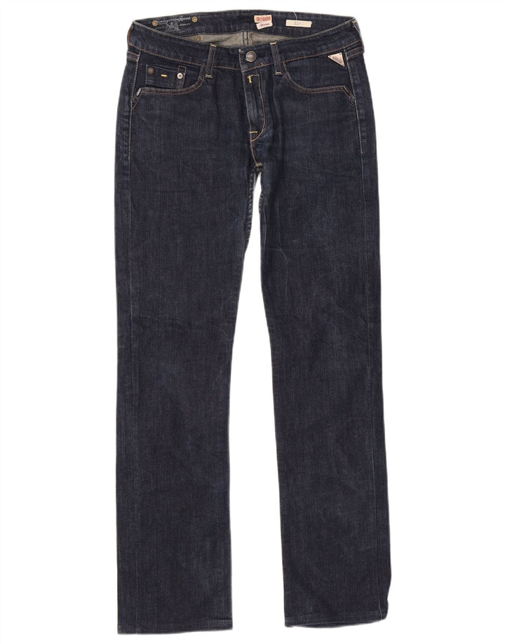 Replay Womens Loko Straight Jeans W28 L30 Navy Blue