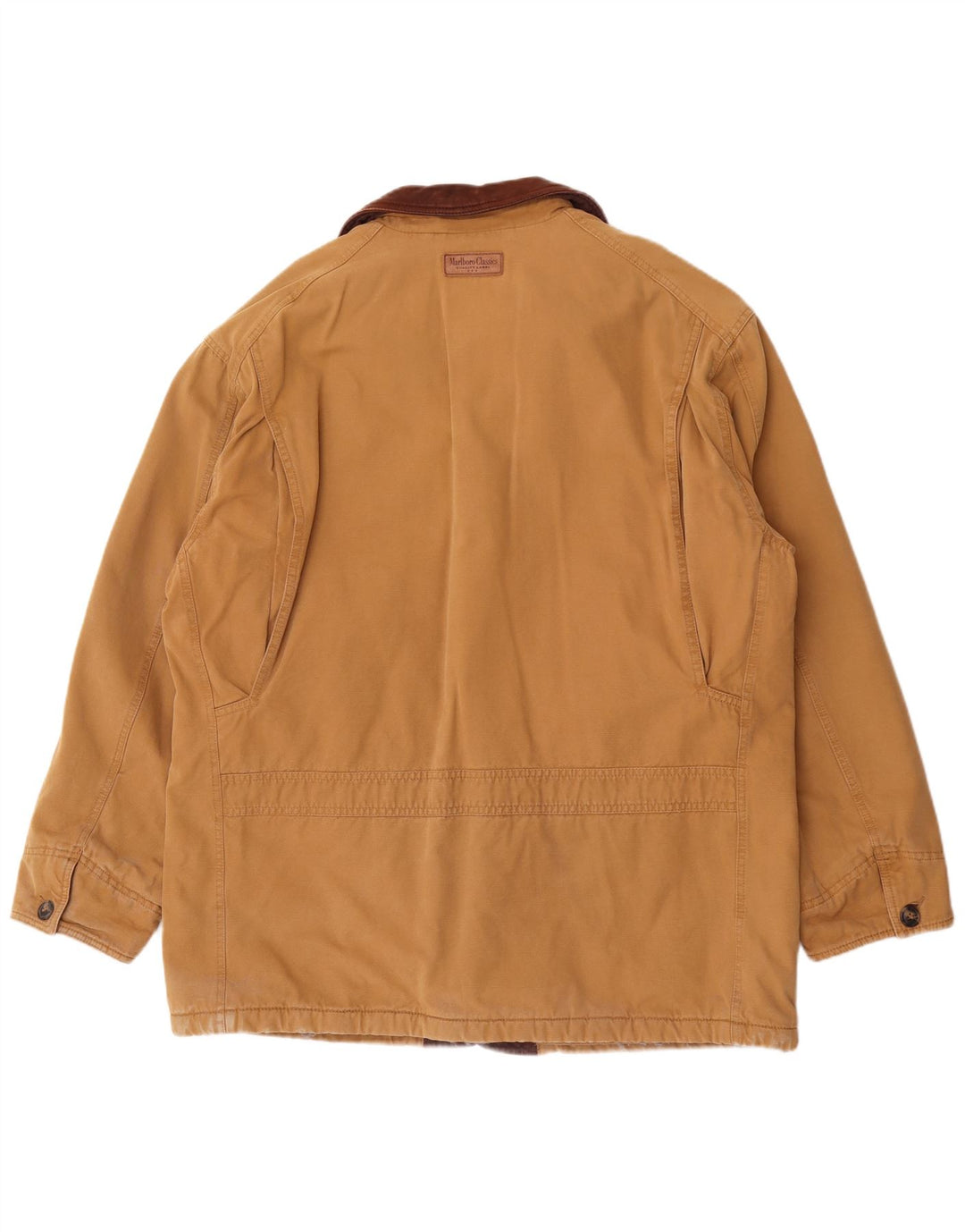 Marlboro Classics Mens Windbreaker Jacket UK 42 XL Brown Cotton