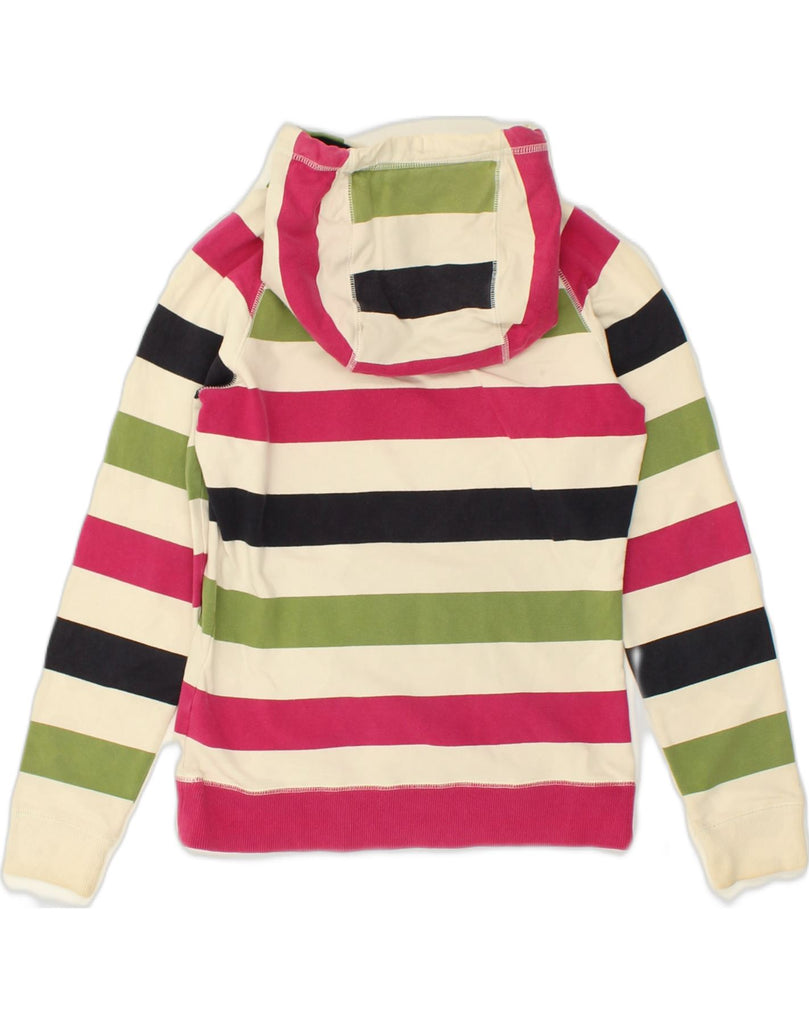 JOULES Womens Hoodie Jumper UK 8 Small  Multicoloured Striped Cotton | Vintage Joules | Thrift | Second-Hand Joules | Used Clothing | Messina Hembry 