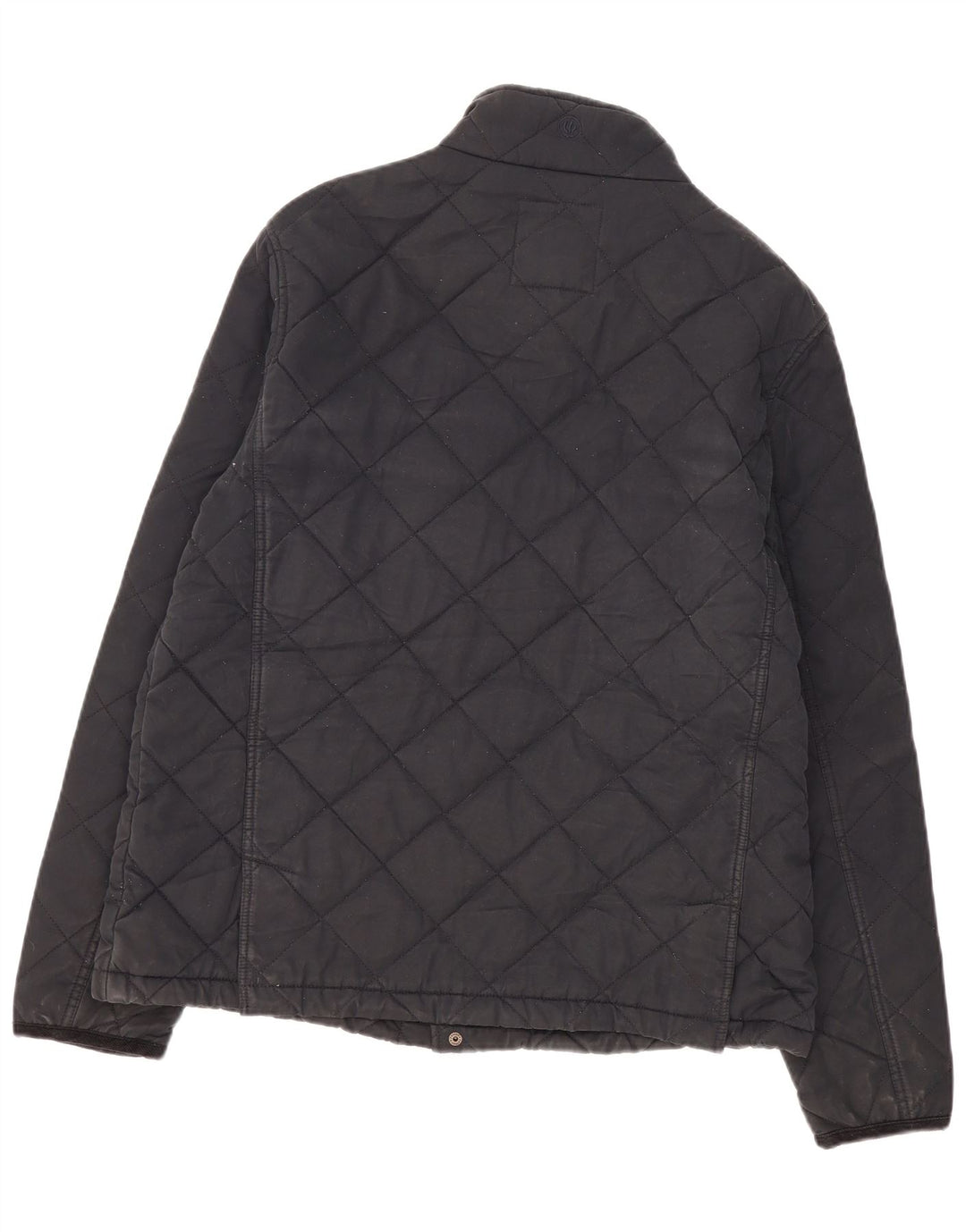 Fat Face Mens Quilted Jacket UK 42 XL Navy Blue Cotton