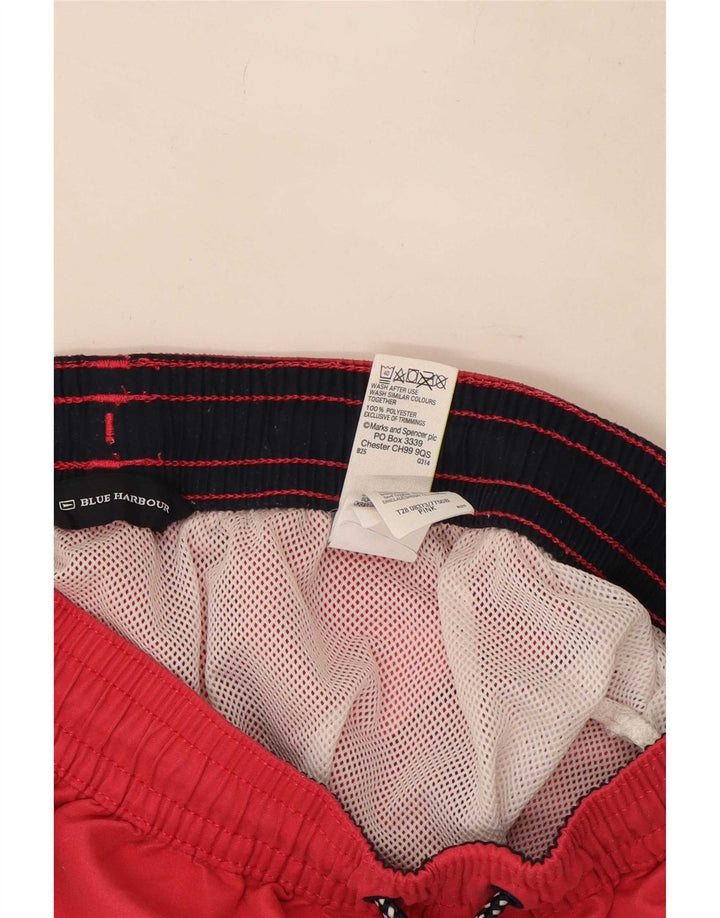 Marks & Spencer Mens Blue Harbour Swimming Shorts Medium Pink Polyester