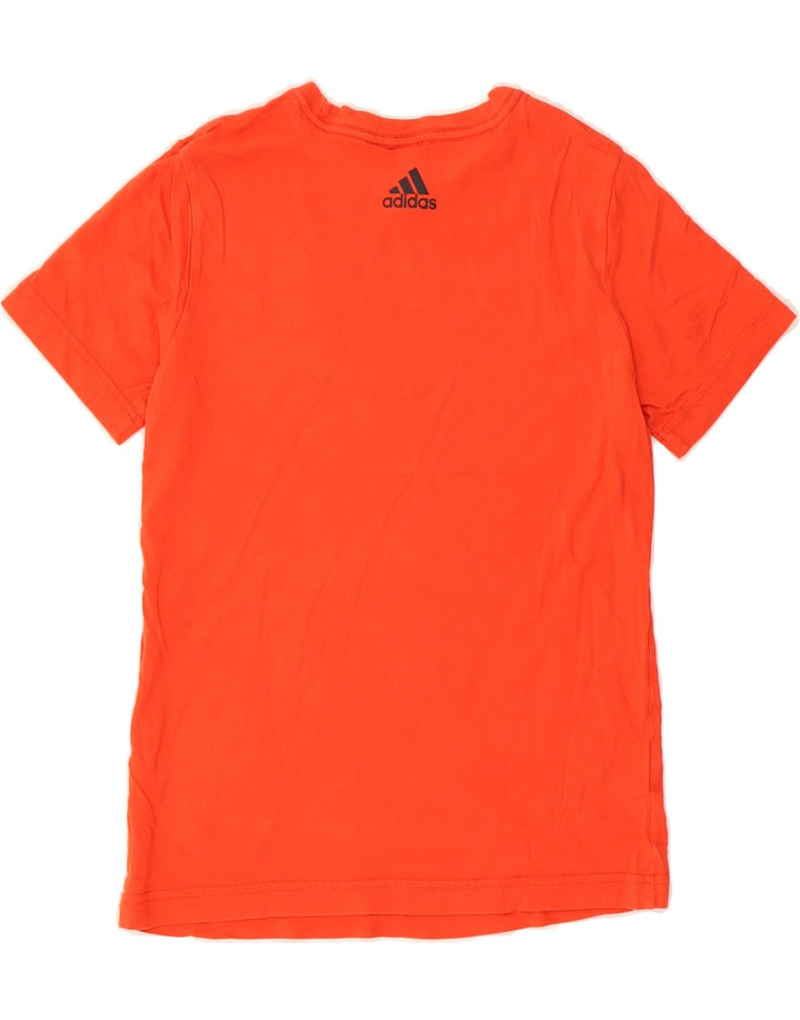 ADIDAS Boys Graphic T-Shirt Top 11-12 Years Red Vintage Adidas and Second-Hand Adidas from Messina Hembry 