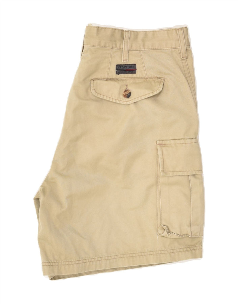 TOMMY HILFIGER Mens Cargo Shorts W31 Medium Beige Cotton | Vintage Tommy Hilfiger | Thrift | Second-Hand Tommy Hilfiger | Used Clothing | Messina Hembry 