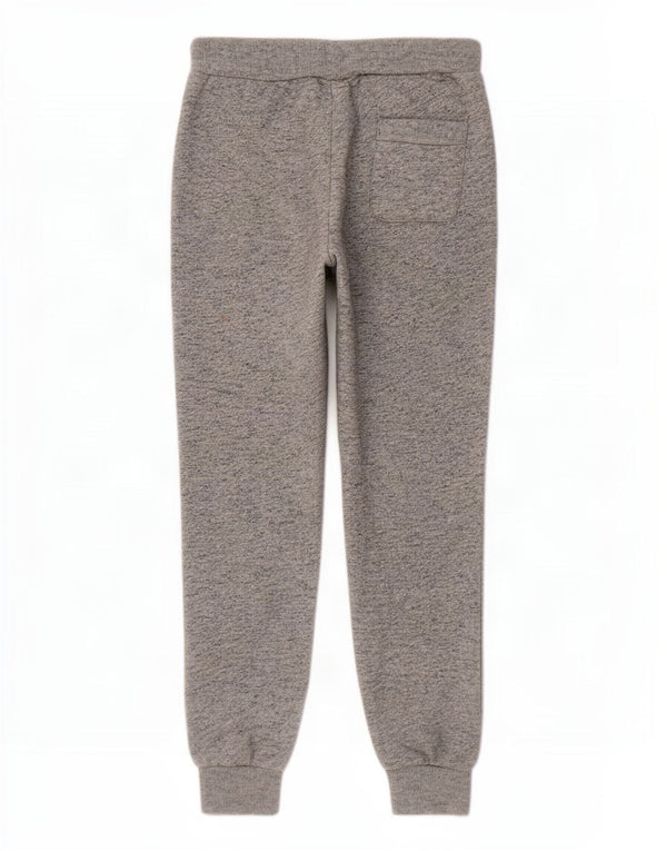 Superdry Womens Tracksuit Trousers Joggers UK 12 Medium Grey Flecked Cotton
