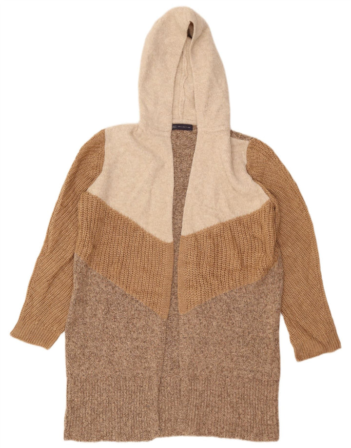 Marks & Spencer Womens Longline Cardigan Sweater UK 14 Medium Beige