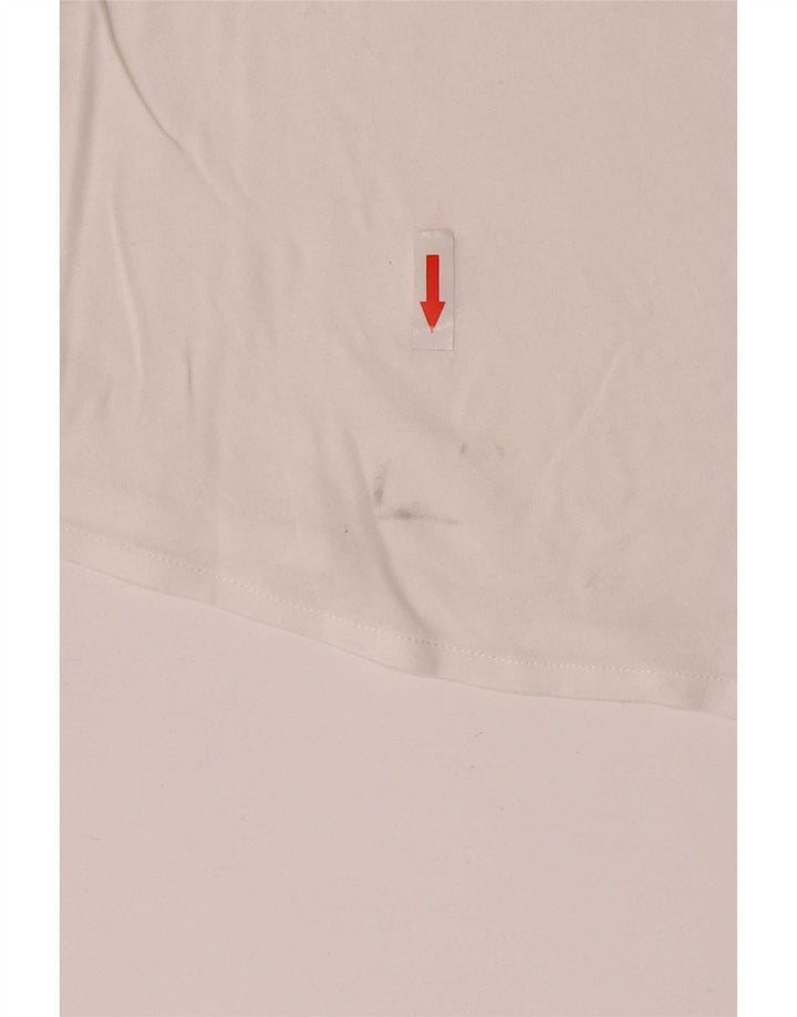 Massimo Dutti Womens See Through Top Long Sleeve UK 12 Medium White Lyocell